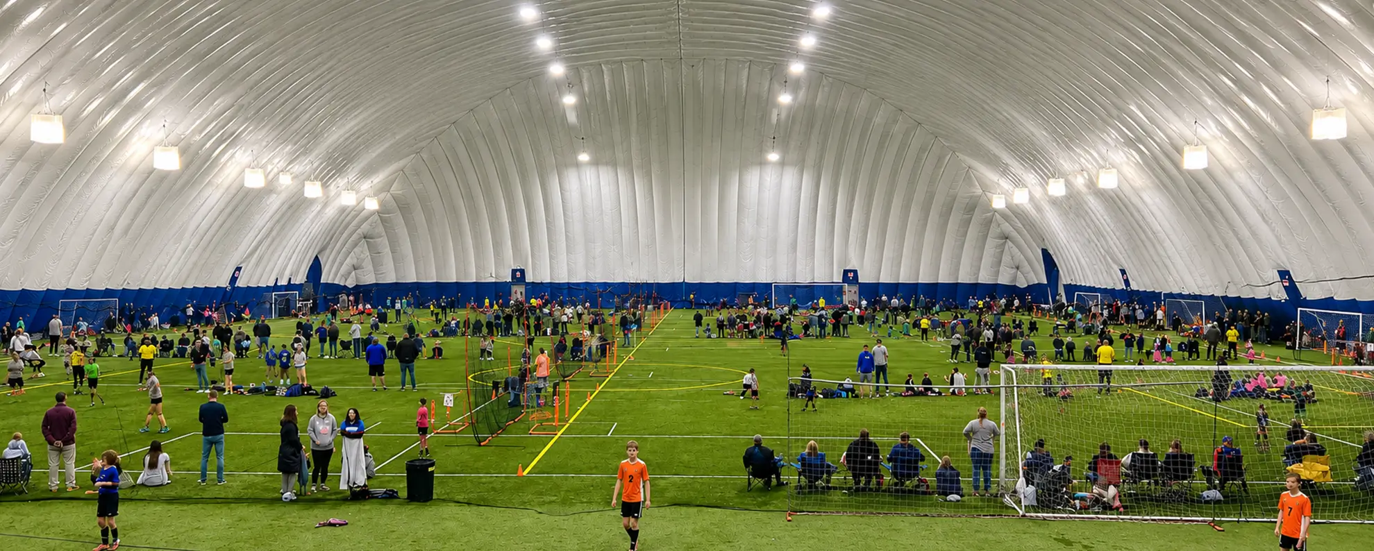 Athletes and families gathered across the Rossford Dome indoor turf