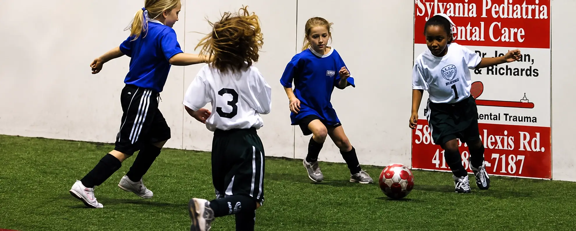 Young players competing on the Car Stereo One Small Field